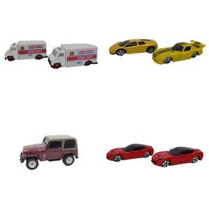 Maisto Diecast Cars Loose Lamborghini Corvette Viper Jeep Ambulance Lot Of 7